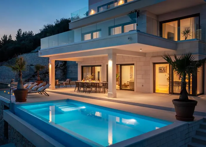 Βίλα Maris -heated Pool,sauna,first Row Sea